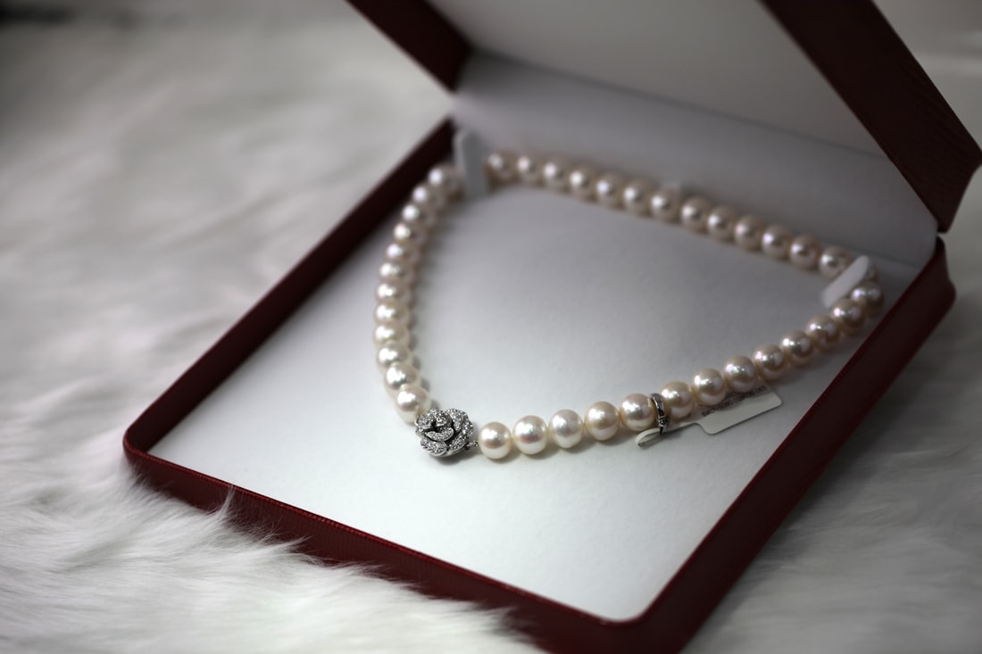 Collier de perles présenté en écrin — Morel & Fils