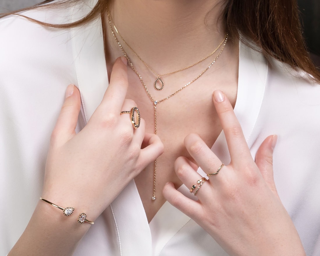 Parure de bijoux en or — Morel & Fils